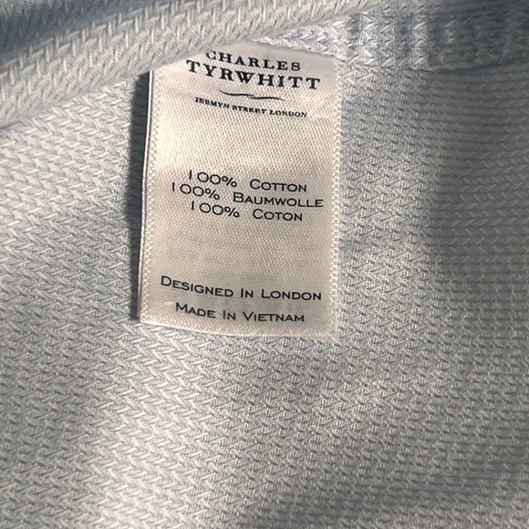 Charles Tyrwhitt Men 15.5 32 (M) FRENCH CUFF X-Slim Fit Patterned Shirt Non Iron - Picture 5 of 7